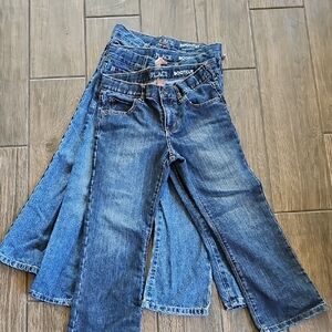 The Children's Place Boys Blue Bootcut Jeans 3 Pair 6 Husky